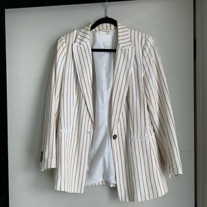 H & M White and Gold Blazer